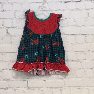 Matilda Jane Floral Plaid Dress size 2